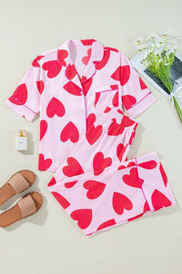 Classic Heart Valentines Pajama Set