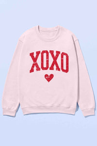 XOXO LOVE HEART VALENTINES OVERSIZED SWEATSHIRT