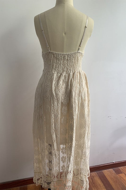 Boho Summer Lace Maxi Dress Small Boho Summer Lace Maxi Dress Small