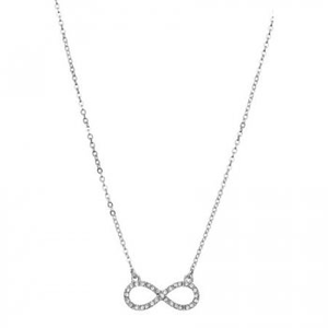 Rhinestone Infinity Necklace
