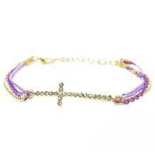 Crystal Studded Cross Bracelet